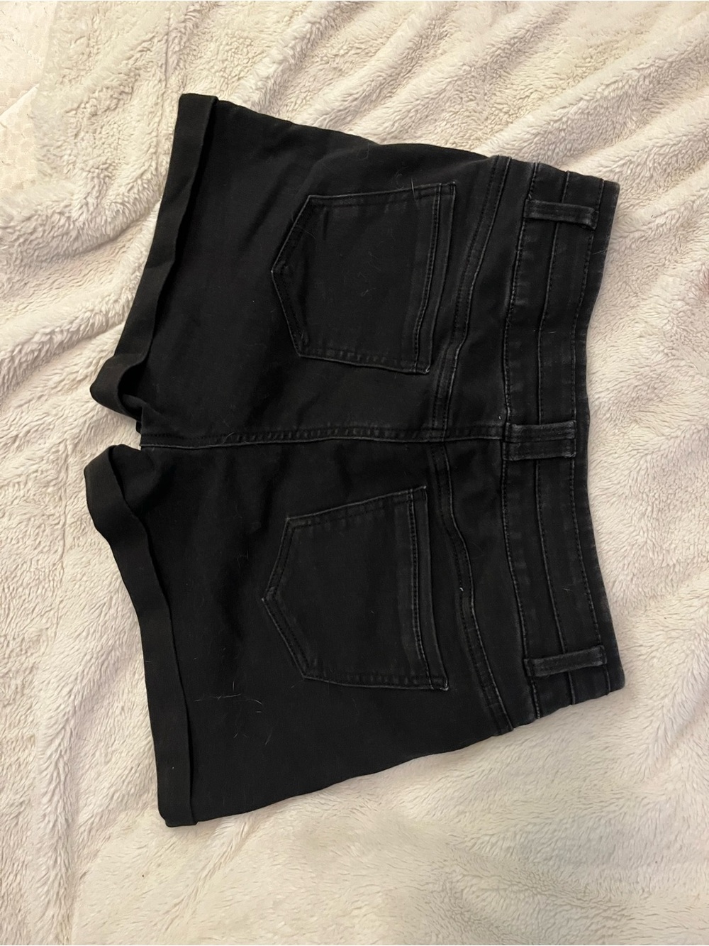 Blue Spice Black High-Rise Denim Shorts